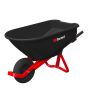 Wheelbarrow – Polyethylene – Easy To Store – Black-Red - 4’CU