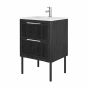 Meuble-lavabo Nova, 24" x 23,3" x 19", bois ébène