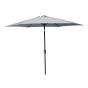 Parasol de marché, inclinable, gris, 8' 10"