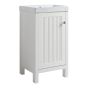Meuble-lavabo Isadora, 18", fini blanc