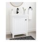 Meuble-lavabo Isadora, 18", fini blanc