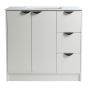 Meuble-lavabo Amadora, 35 1/2", fini blanc