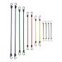 Sangles extensibles, multicolores, 12/pqt
