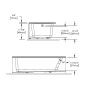 Aveiro Alcove Bathtub - Right Hand Outlet – White – 30” x 60”
