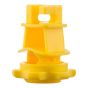Isolateur pour poteau en T, 25 mm, jaune, 20/pqt