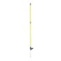 Piquet pousse-pied en fibre de verre pour clôture, jaune, 10 mm x 117 cm