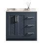 Meuble-lavabo, 36", charbon bleu