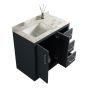 Meuble-lavabo, 36", charbon bleu