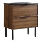 Meuble-lavabo, 2 tiroirs, 30", fini noyer