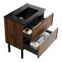 Meuble-lavabo, 2 tiroirs, 30", fini noyer