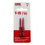 Embout, Star Drive, T-15, rouge, 2", 2/pqt