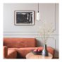 Luminaire suspendu Cimentia, 4,3", blanc