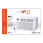 Climatiseur de fenêtre, UWAA, 350 pi², 8 000 BTU, blanc