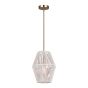 Luminaire suspendu Dakhlio, 8,5", blanc-or