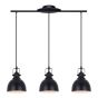 Luminaire suspendu Temarra, 3 lumières, 29,5", noir mat