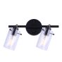 Deleska Wall Light – 2 Lights – Black