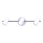 Kardey Wall Light – 3 Lights – 23" – Black-Brushed Nickel