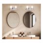 Vanity Wall Light – 2 Bulbs – Fideka – Chrome - 14"