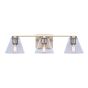 Vanity Wall Light – 3 Bulbs – Zefyra – Gold – 25 1/2"