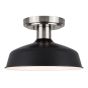 Flushmount – Osani – Black-Brushed Nickel - 10"