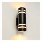 Outdoor Wall Light, Up/Down Matte Black, 4/Pkg