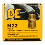 Adaptateur, connexion rapide, M22, mâle x femelle, laiton, 3/8"