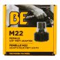 Adaptateur, FNTP x Femelle, M22, gris/noir, 3/8"