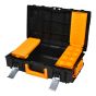 Coffre à outils empilable, loquets robustes, 21,6’’ x 13,4’’ x 6,3’’, noir