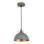 Luminaire suspendu, Lovis, gris-or, 7", 2/pqt