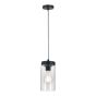 Pendant Light – 1 Light - Clema – Black-Glass – 12 cm