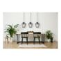 Pendant Light – 3 Lights - Hera – Black – 78 cm