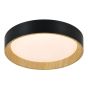 Flushmount – LED - Rustya – Black-Wood - 12"