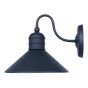 Outdoor wall light, black finish