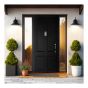 Outdoor wall light, black finish