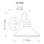 Outdoor wall light, black finish