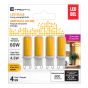 Ampoule, DEL, G9, lumière du jour, 4,5 W, 4/pqt