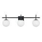 Vanity Wall Light, 3-Light, Black