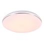 Ceiling Light, LED, Round, White and Silver, 13-in