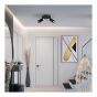 Flushmount – 2 Lights – Flarym - Black - 18 cm x 12,5 cm