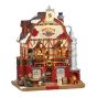 Bâtiment de village de Noël rustique illuminé - Smitty’s Brewery