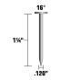 Coil Roofing Nails, Ring Shank, 1-1/4 x .120-in, 7200/Pkg