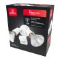Lumière de sécurité à détecteur de mouvement, 2 lampes, blanc mat