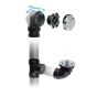 Ensemble bonde et trop-plein, ABS, 1 1/2", angle ajustable, chrome