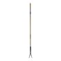 3-Tine Cultivator - 53" Wood Handle - Black Metal Head