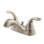 Classic Bathroom Sink Faucet - 2 Handles - Brushed Nickel Finish