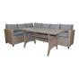 Luna L-Shaped Dining Set - 6 Places - Anthracite