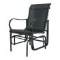 Chaise berçante en acier, 26,8" x 24" x 36,8", noir mat