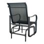 Chaise berçante en acier, 26,8" x 24" x 36,8", noir mat