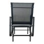 Chaise berçante en acier, 26,8" x 24" x 36,8", noir mat
