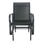 Chaise berçante en acier, 26,8" x 24" x 36,8", noir mat